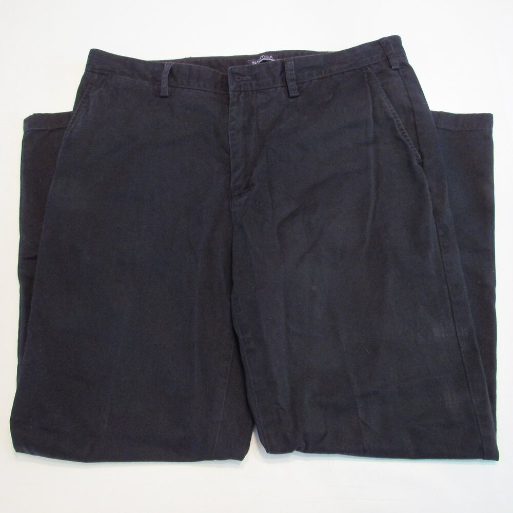 Men's Nautica Black Pants Size 38 Waist 32 Length